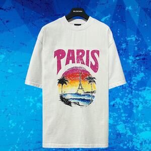 Balenciaga White Graphic T-Shirt